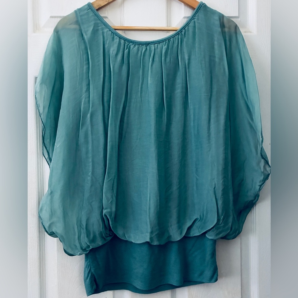 Elegant Teal Women's Top - Picture 4 of 8
